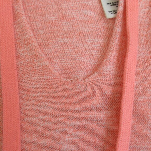 🌸SOLD🌸 PINK Victoria's Secret Hoodie Large Neon Tunic Sweatshirt - Picture 8 of 9